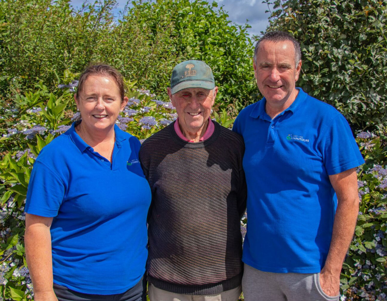 Three farmers group portrait